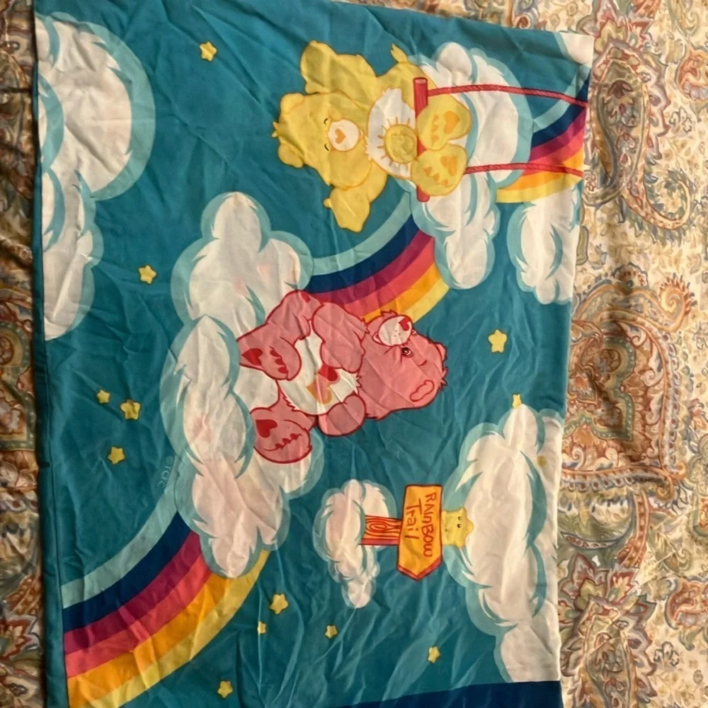 Care Bears vintage standard pillow care rainbow trail Catch Some Fun